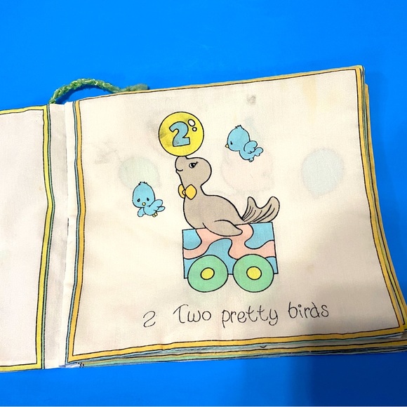 PRECIOUS MOMENTS VTG 90’s MY FIRST COUNTING BOOK HANDMADE FABRIC BOOK 10”x 9” - Picture 11 of 13